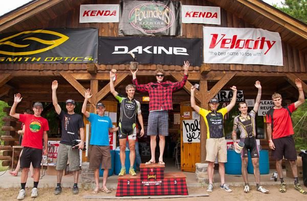 Elite men's podium Lumberjack 100