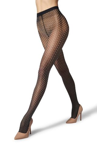 Satin Touch Dots Tights