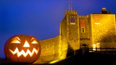 Carved Halloween pumpkin at Dover Castle, Kent, 2009