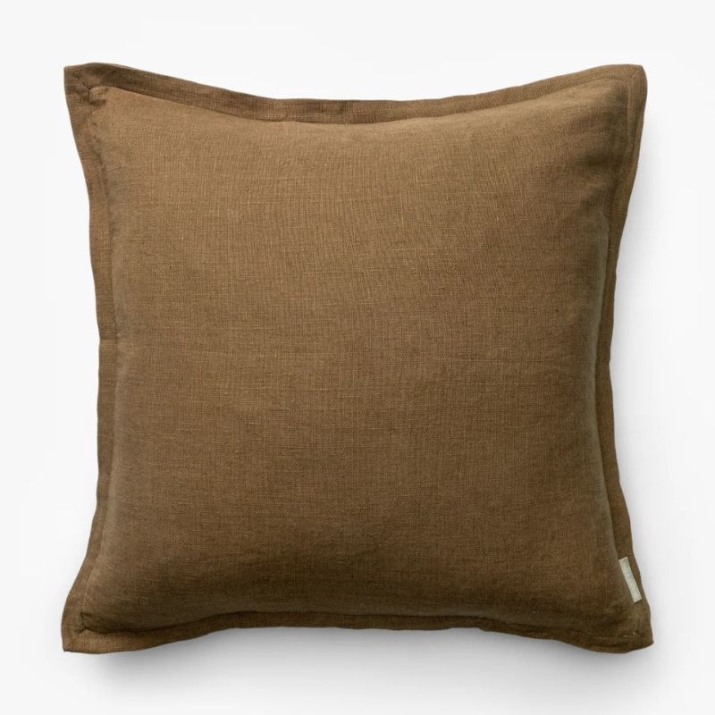 brown square cushion