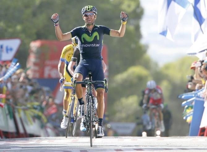 Aljandro Valverde wins stage 6 of the Vuelta a Epsana