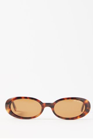 Dmy by Dmy Brown Valentina Oval Tortoiseshell-Acetate Sunglasses