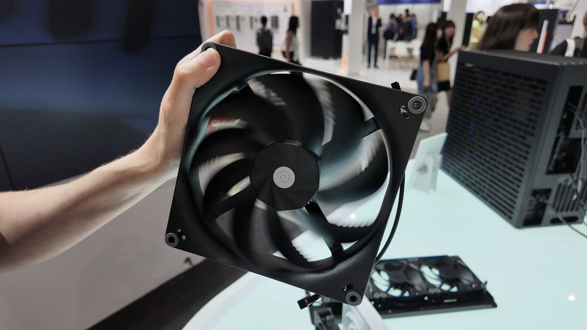 A Havn BF 360 case on display at Computex 2025, Taipei.