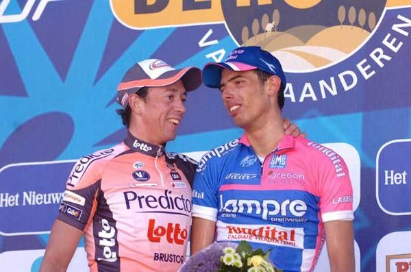 Hoste overcame his disappointment to crack a smile on the podium in 2007
