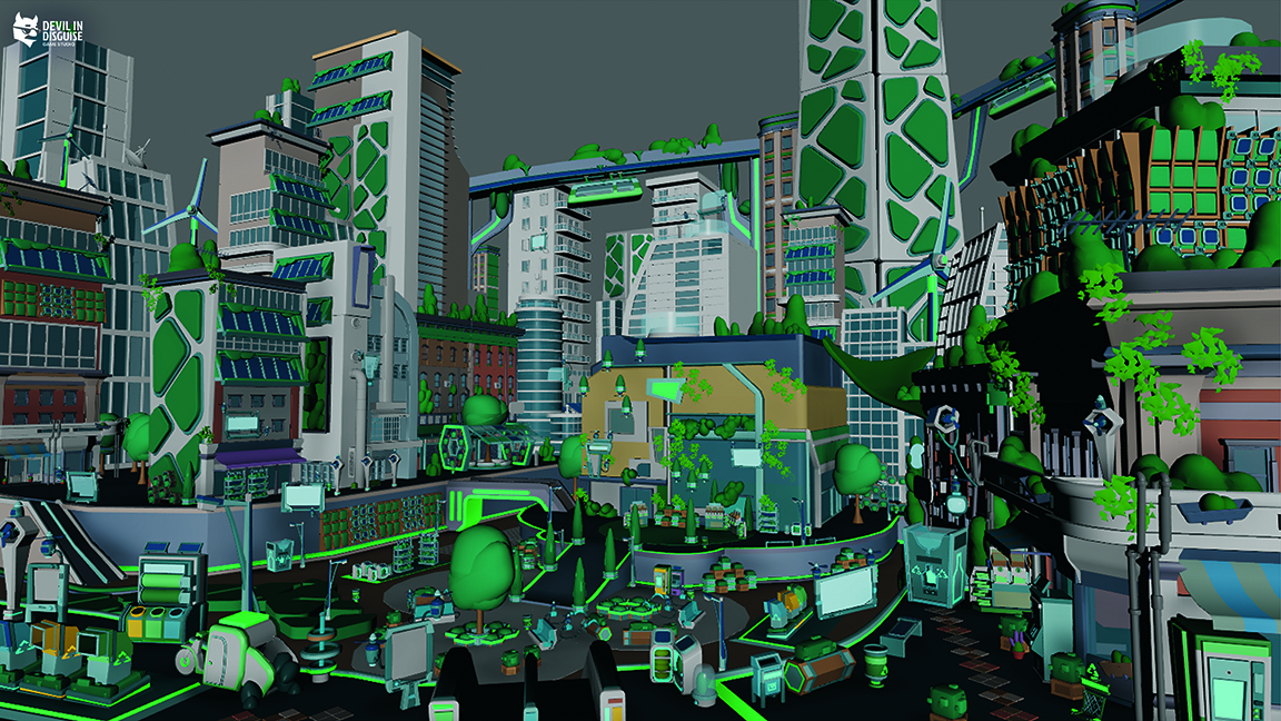 Game scenery art in process