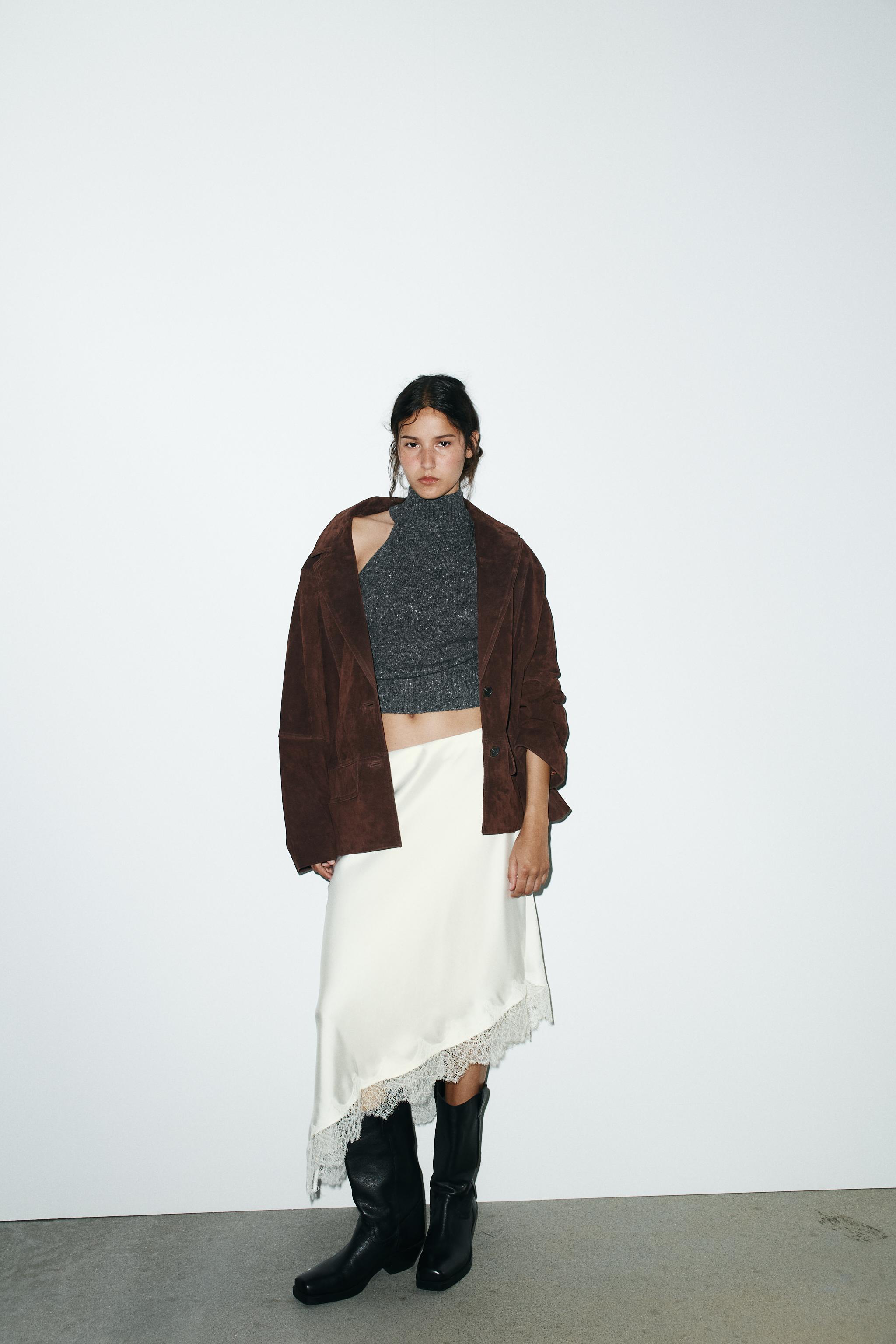Oversize Suede Leather Blazer