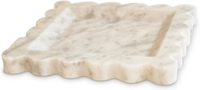 Scalloped edge marble tray