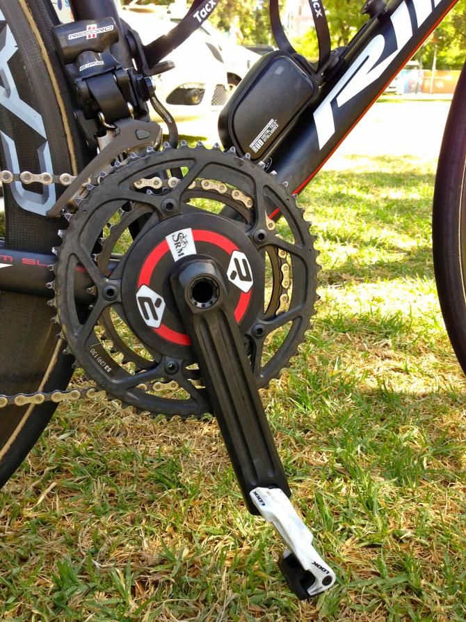 Rotor 180mm cranks provides Hansen with greater leverage