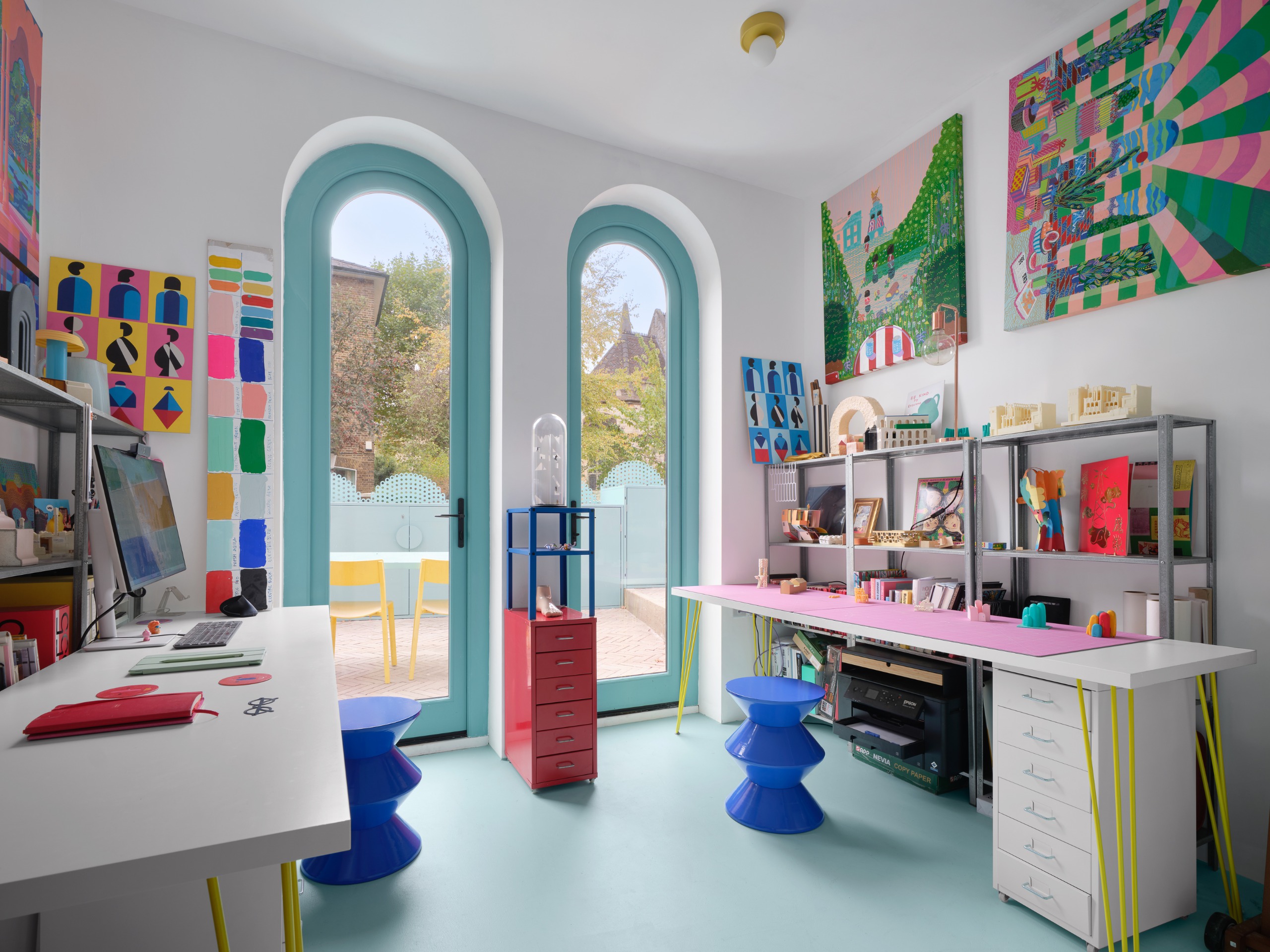 the colourful and mostly pink Cloud House by Peter Morris in London