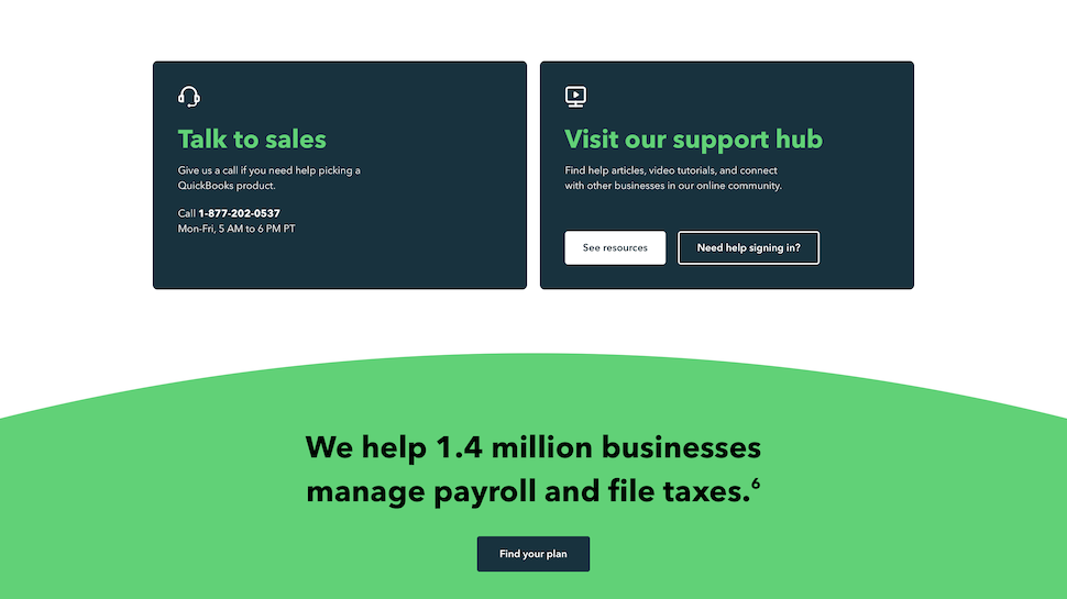 Intuit QuickBooks Payroll website screenshot