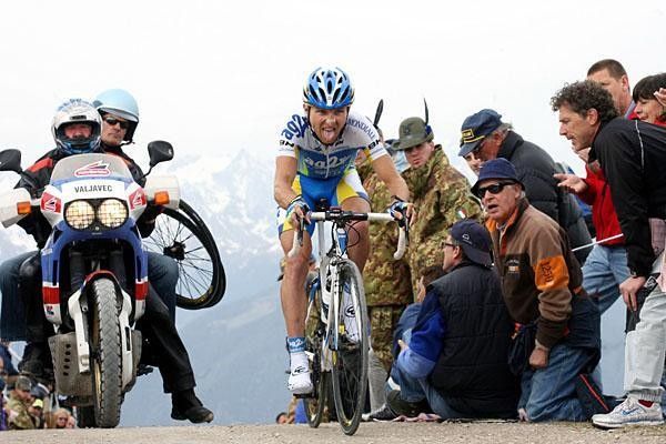 Tadej Valjavec (AG2R La Mondiale) tried to shift his weight for ward by letting his tongue hang out - anything to prevent from slipping.