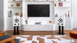 Triangle Borea BR05 speakers in white living room