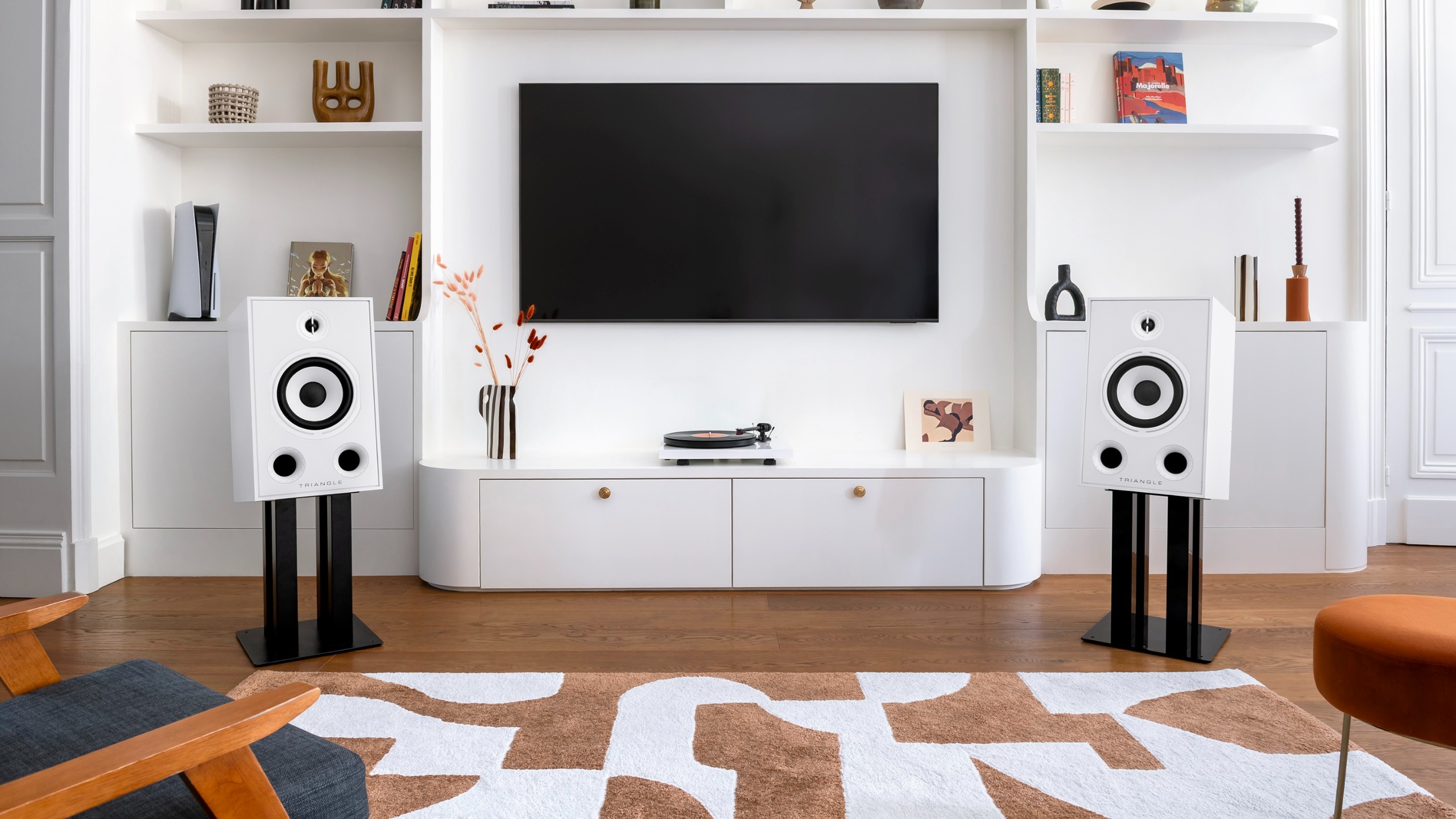 Triangle Borea BR05 speakers in white living room