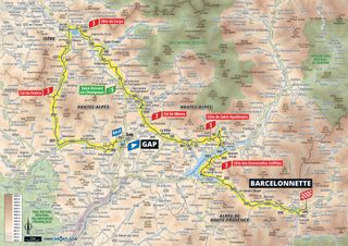 Tour de France 2024 stage 18 map