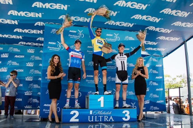 The top three GC podium