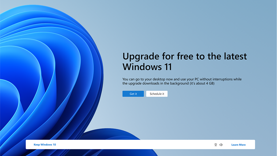 Expected user interface view of the Windows 11 in-product landing page
