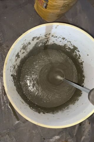 Mixing concrete