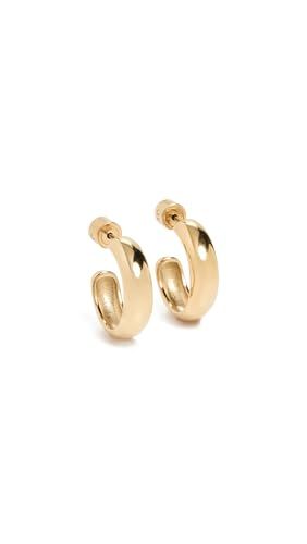 Jenny Bird Women's Small Staple Hoops, High Polish Gold, One Size