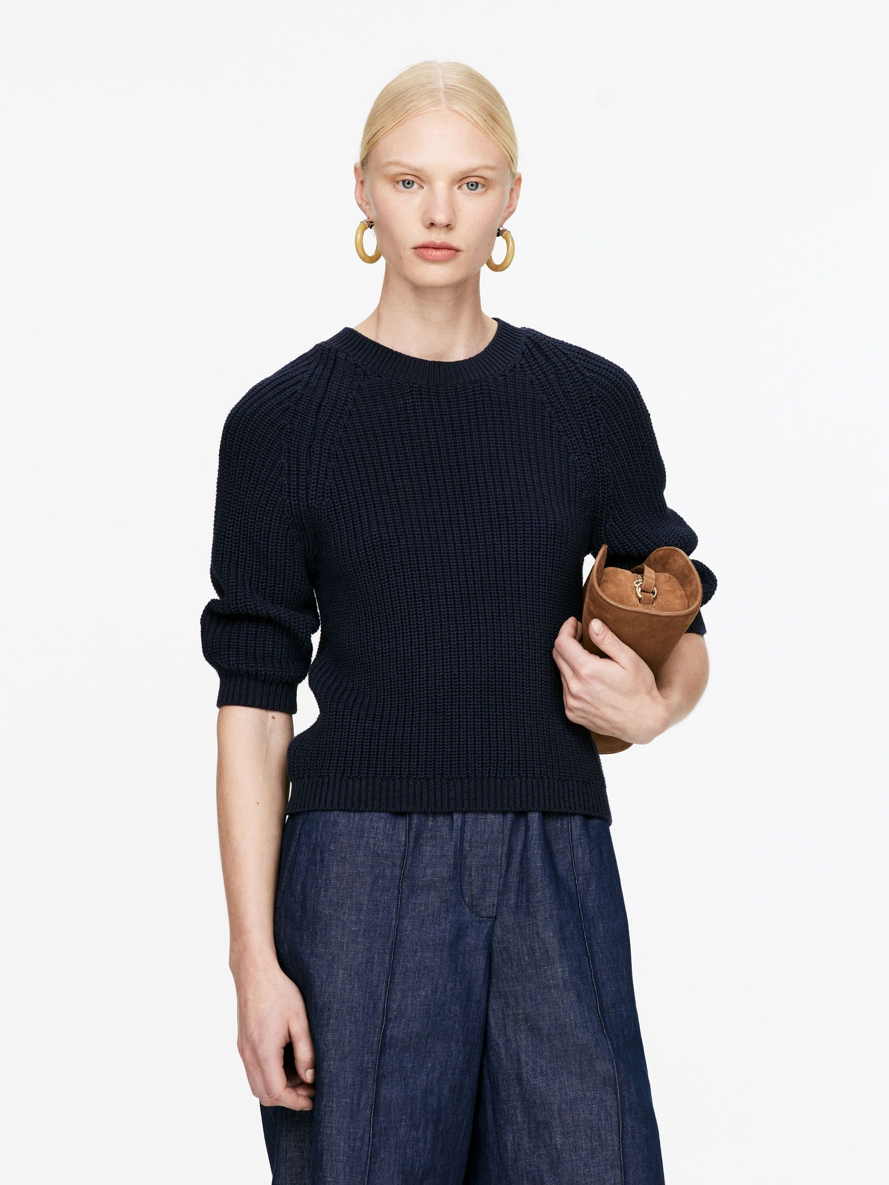 Cotton Jumper – Dark Blue – Women – Arket Gb