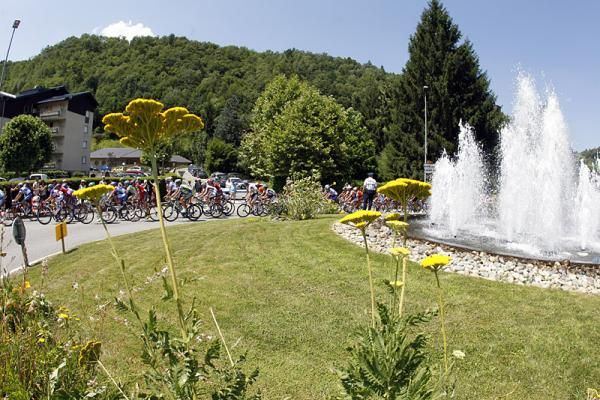 In the early days of the Tour, the peloton may have stopped to cool off at this fountain.