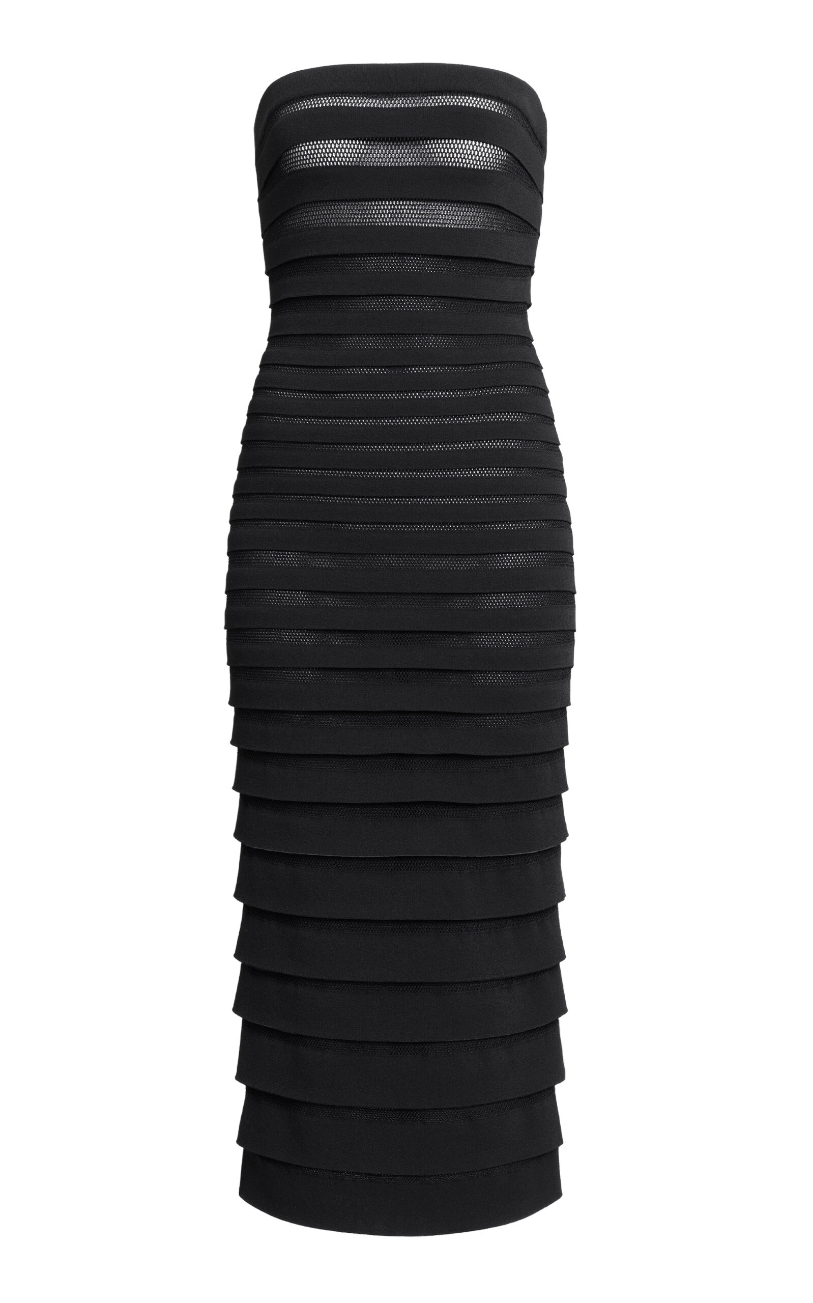 3d Stripe Midi Dress