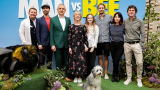 The Man Vs Bee cast and director David Kerr attend Man vs Bee London Premiere on June 19, 2022 in London, England.