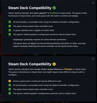 Steam Deck verified or playable