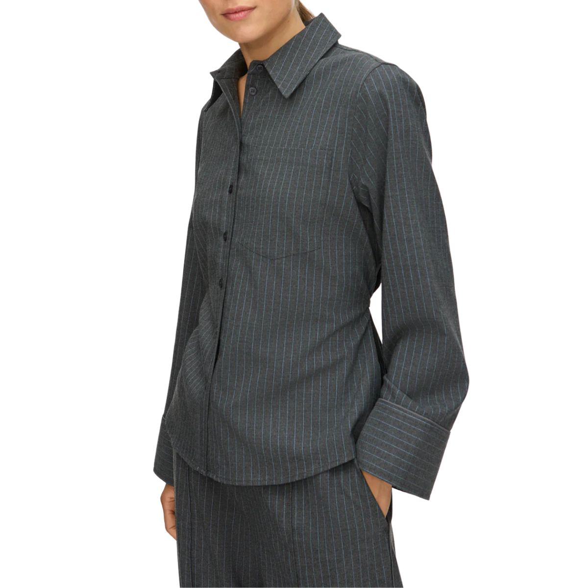 Lucy Bronze x Aligne pinstripe shirt