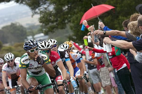 Mmm, now which bidons mine: Luis Trueba from New South Wales thinks about his drinking options