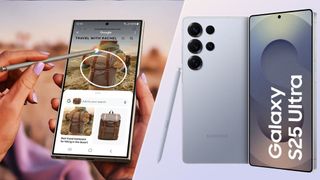 Composite image of Galaxy S25 Ultra vs Galaxy S24 Ultra.