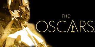 The Oscars logo with photo of the statue