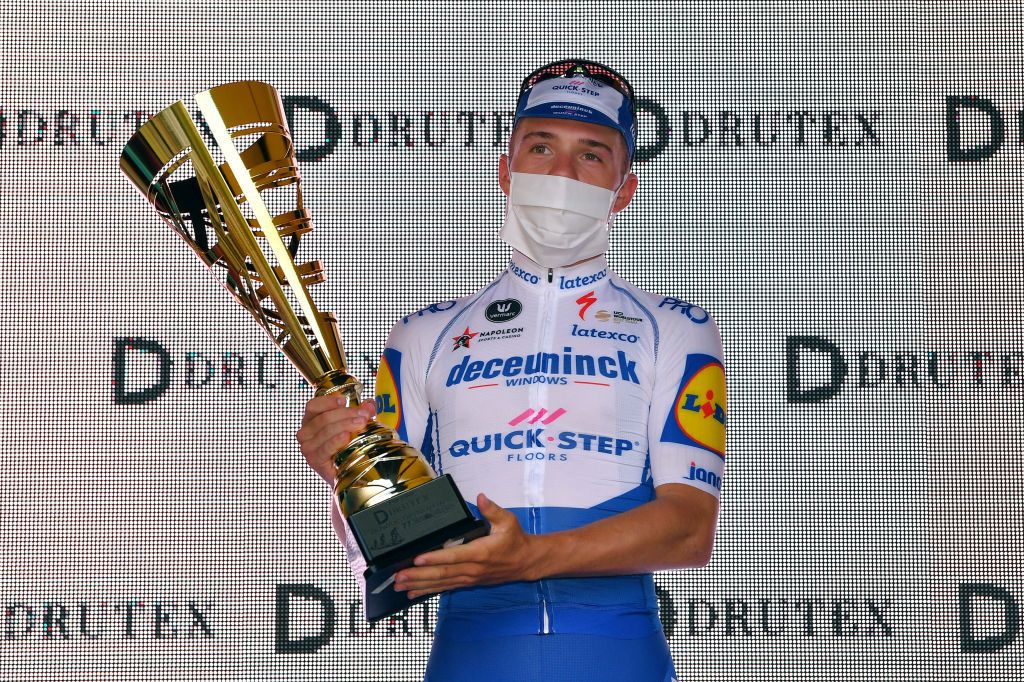 Evenepoel on the podium