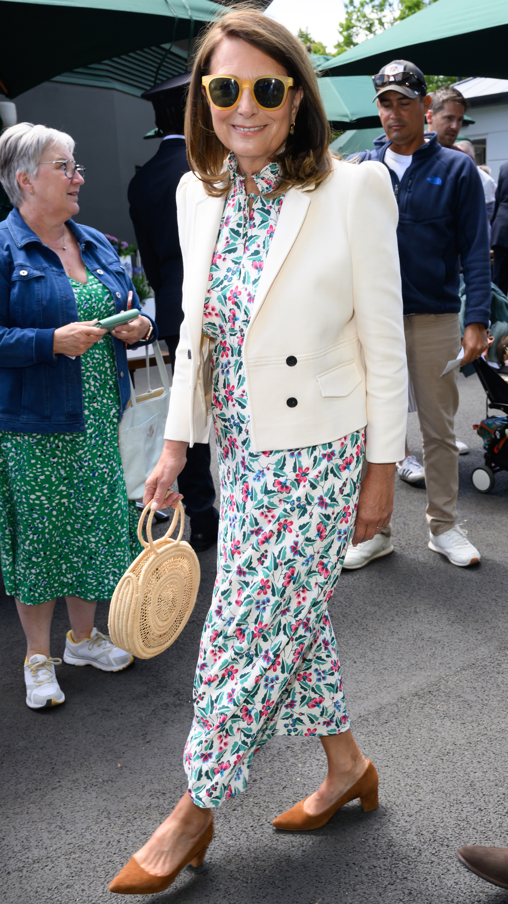 Carole Middleton attends day four of the Wimbledon Tennis Championships at the All England Lawn Tennis and Croquet Club on July 04, 2024