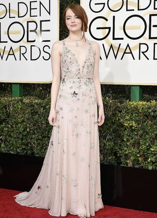 Emma Stone attends the 74th Annual Golden Globe Awards in California