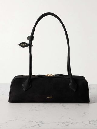 Le Teckel Medium Nubuck Shoulder Bag