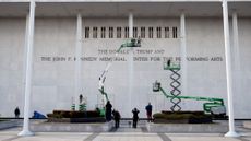 WASHINGTON, DC - DECEMBER 19: The John F. Kennedy Memorial Center for the Performing Arts has added President Donald J. Trump's name to the building on December 19, 2025 in Washington, D.C.(Photo by Marvin Joseph/The Washington Post via Getty Images)