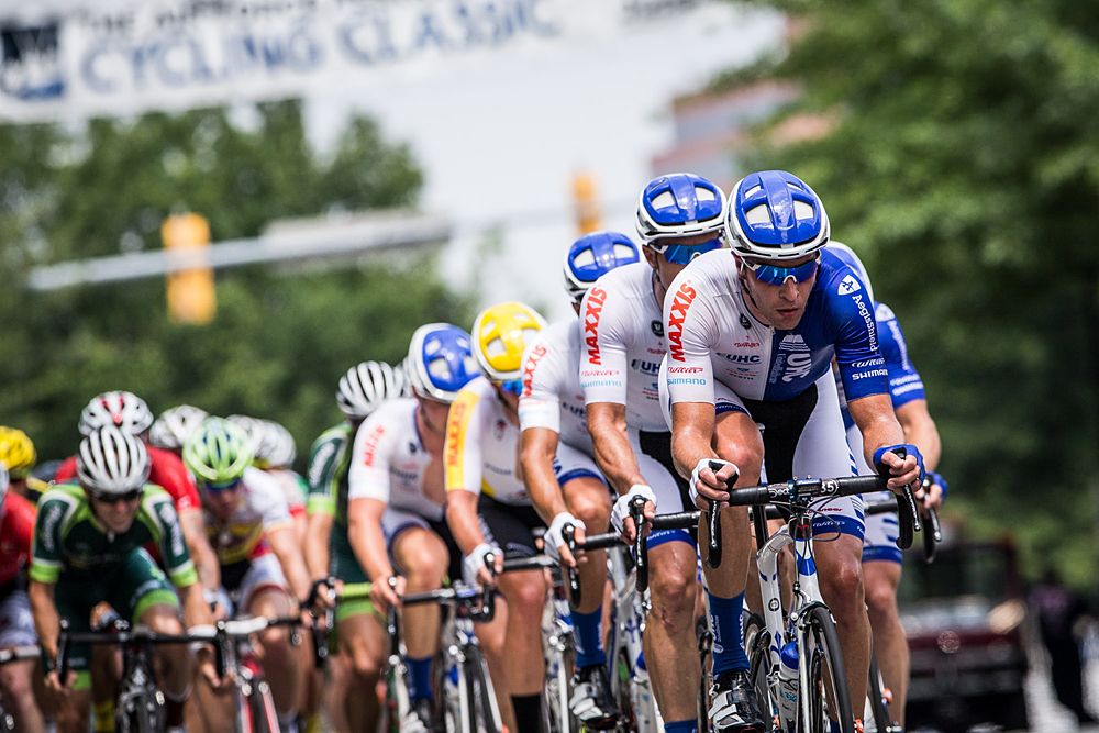 Adrian Hegyvary (UnitedHealthcare) cranks up the speed in the final laps