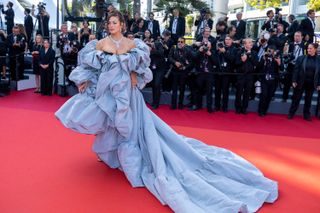 CANNES, FRANCE - MAY 22: Ashley Graham attends the "Club Zero" red carpet during the 76th annual Cannes film festival at Palais des Festivals on May 22, 2023.