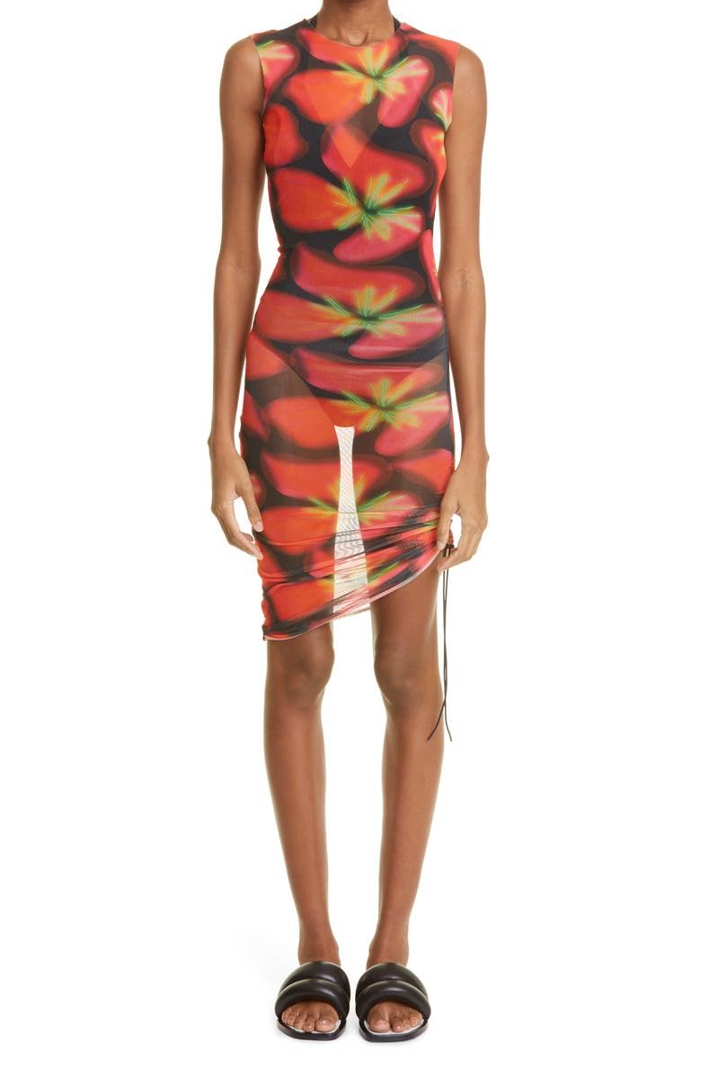 Heatwave Ruched Mesh Cover-Up Dress