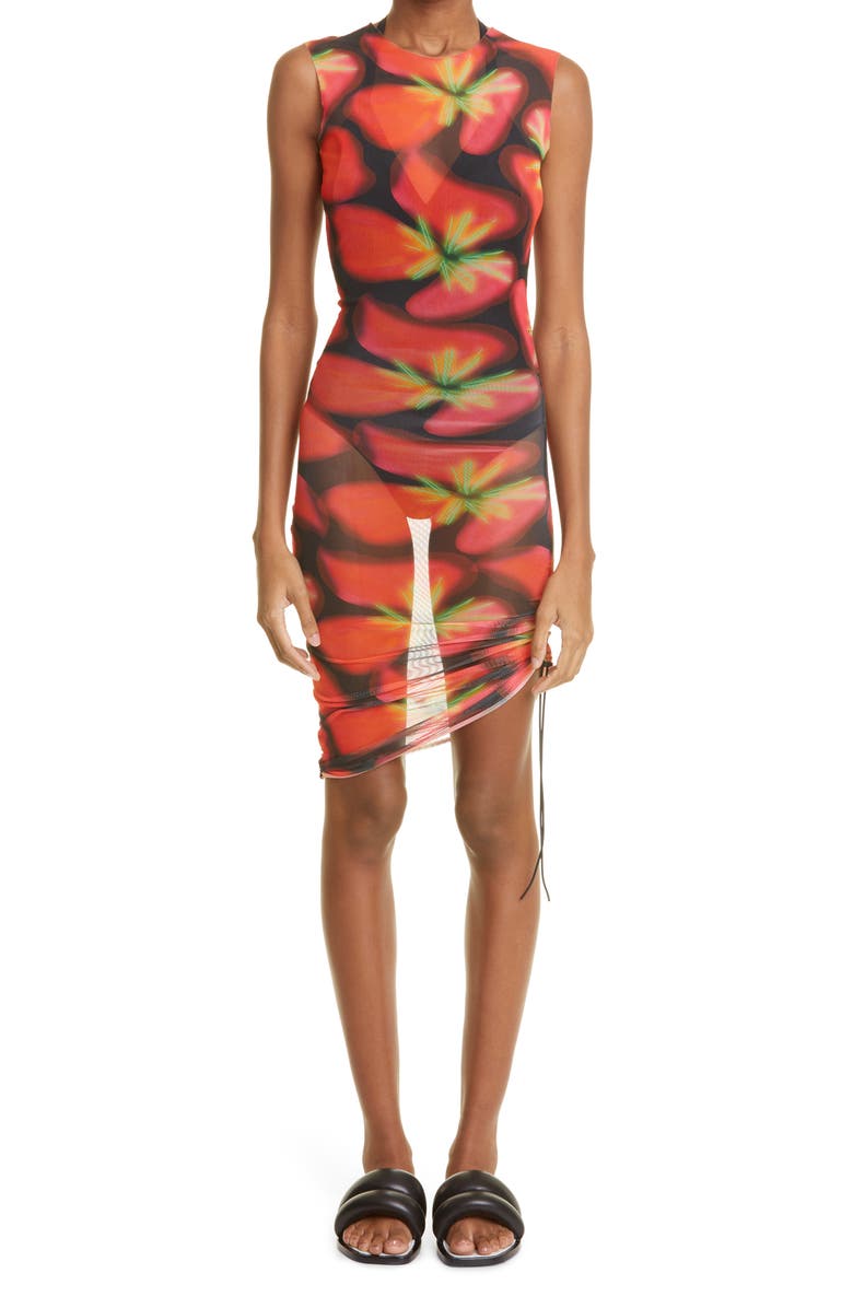 Heatwave Ruched Mesh Cover-Up Dress