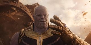 Thanos wielding the Infinity Gauntlet in Avengers: Infinity War