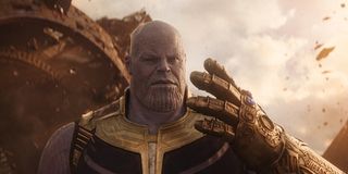 Thanos wielding his Infinity Gauntlet