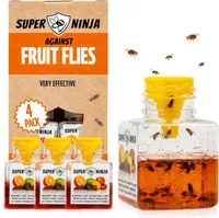 Super Ninja  Fruit Fly Traps for Indoors, 4 Pack