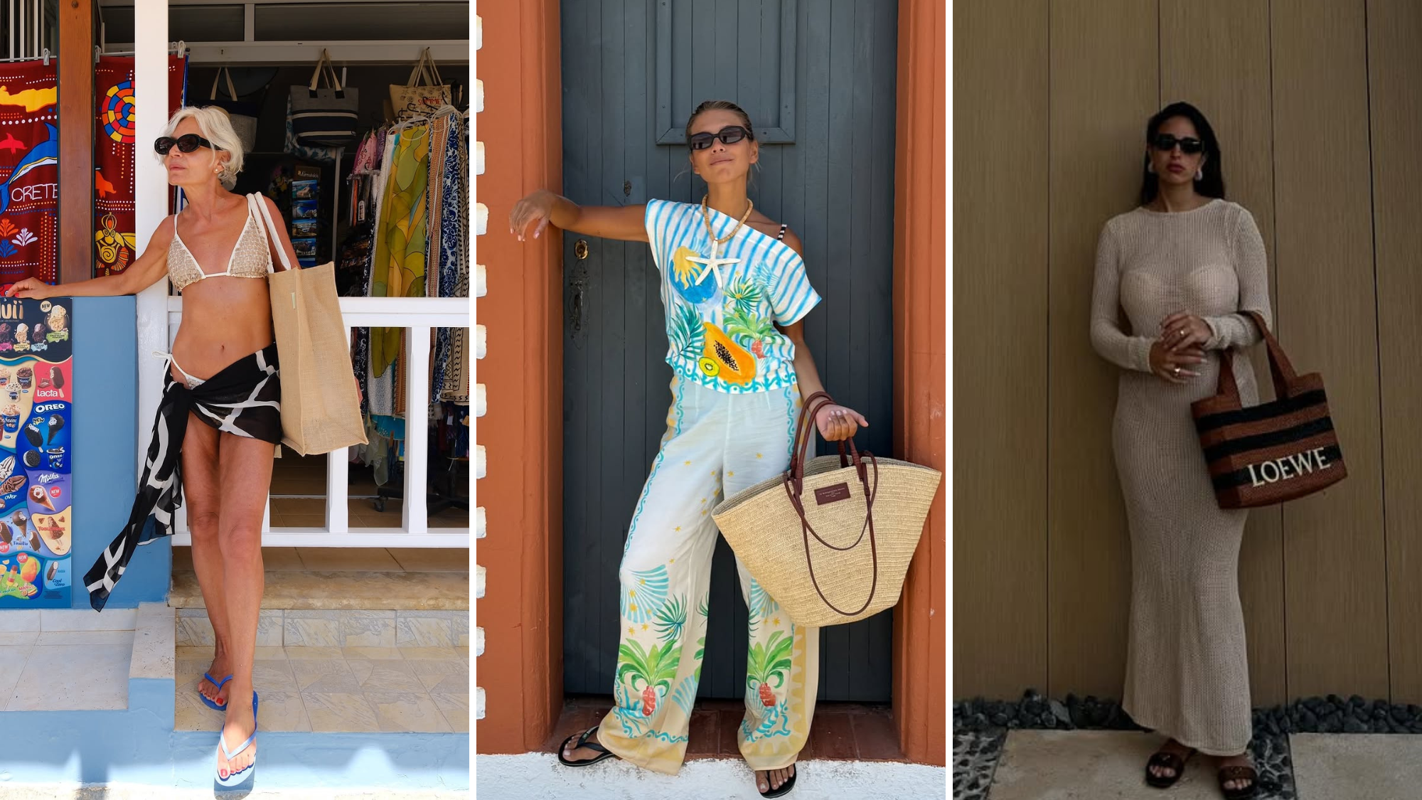 Best beach bags influencer imagery