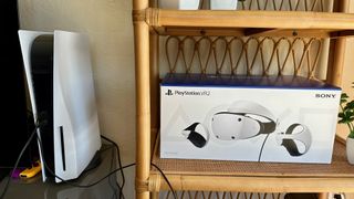 PS VR2 box next to the PS5