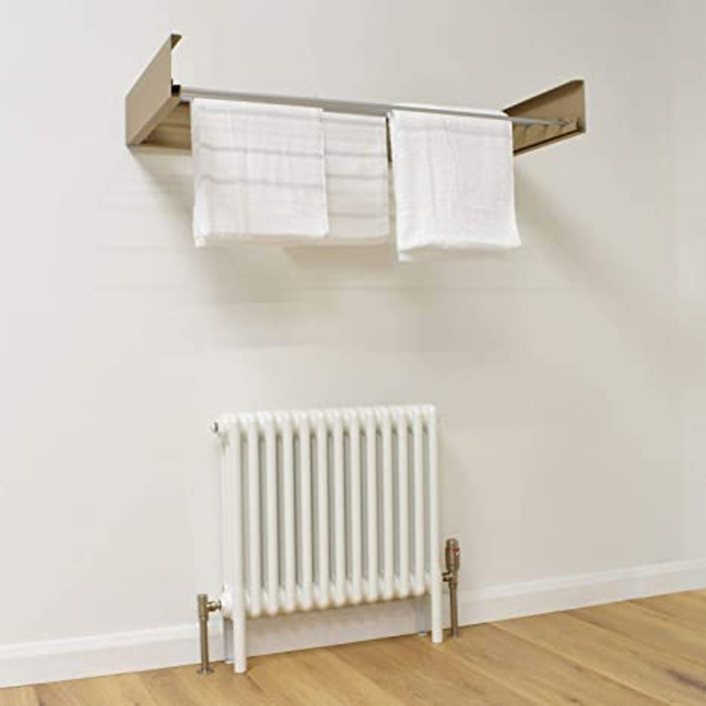 Wall mounted foldable rack with drying clothes