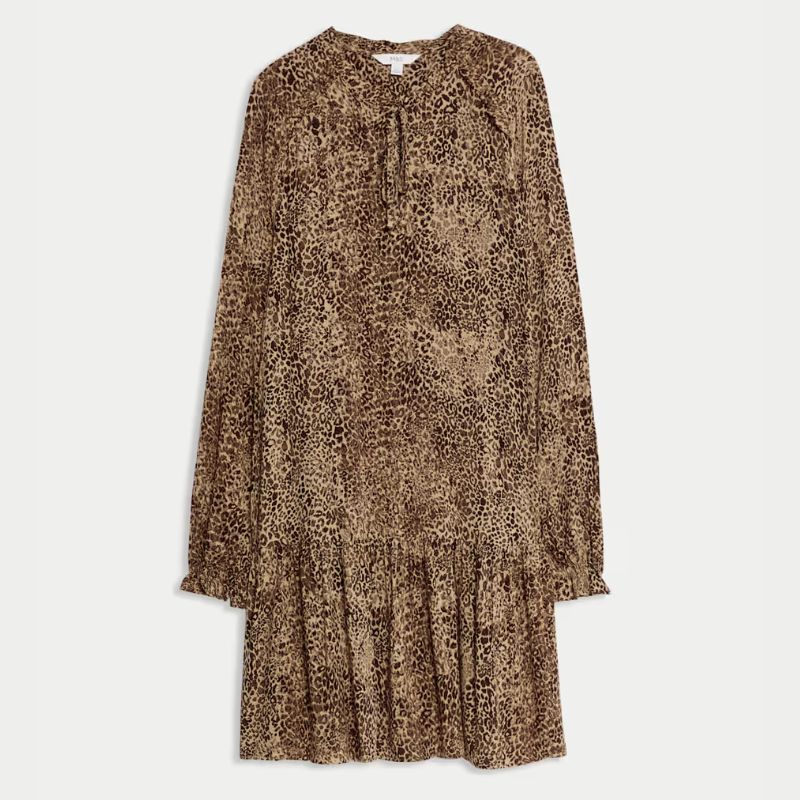 M&amp;amp;S leopard print mini dress