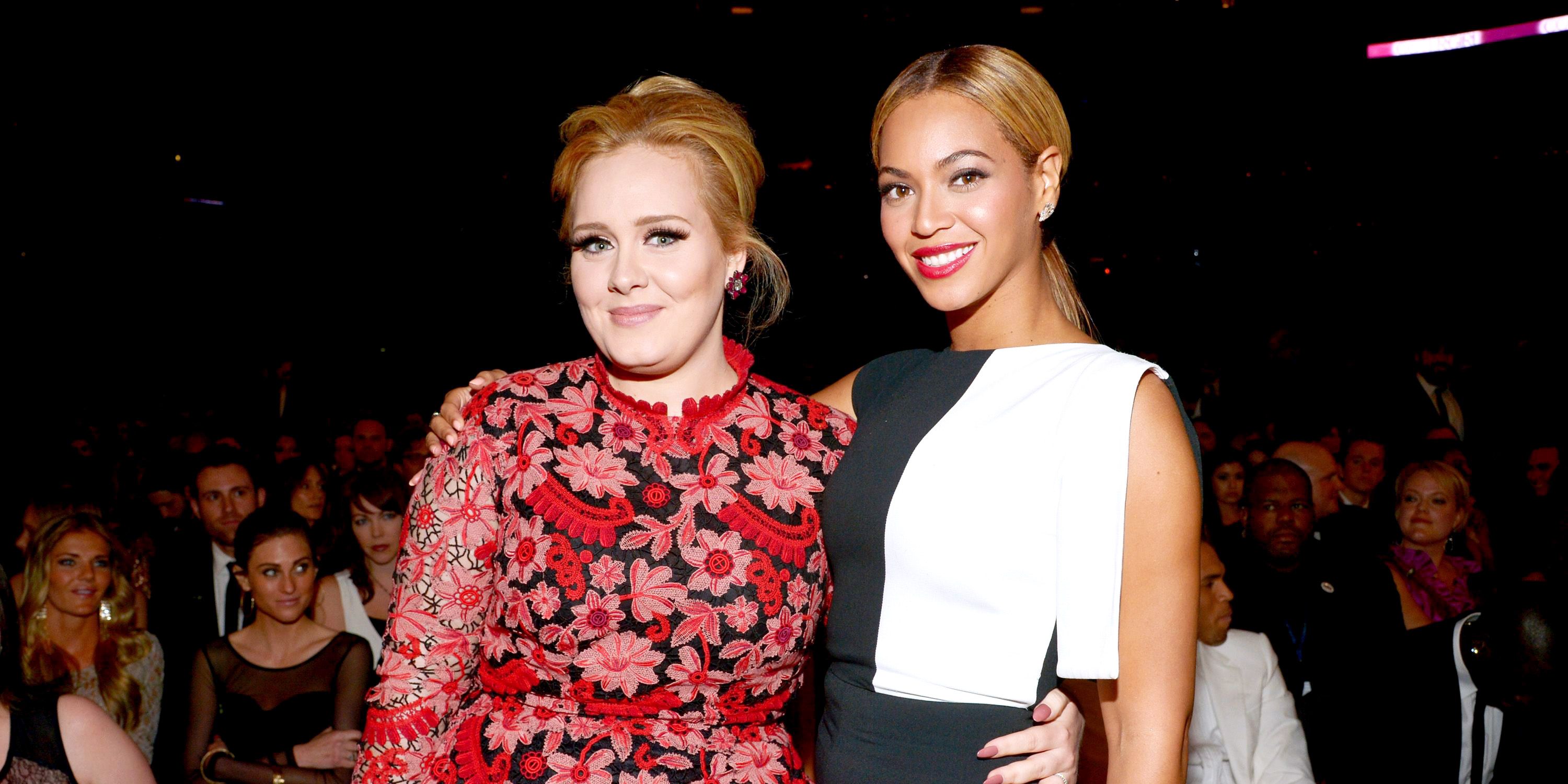 Adele wore a leopard dress to Beyoncé's Oscars after party