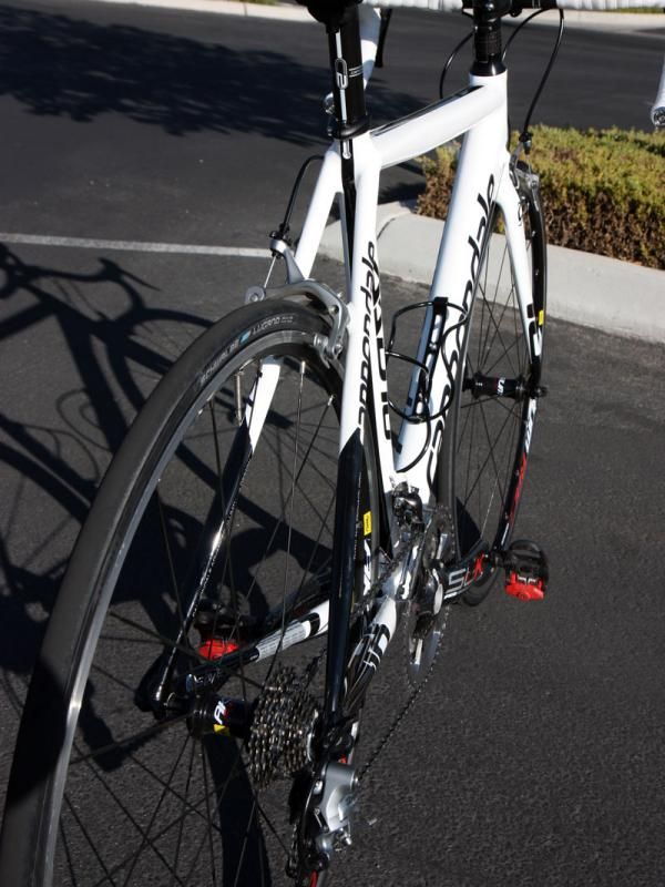 Cannondale has abandoned its long-running hourglass seat stays in favor of straight stays on the CAAD10.
