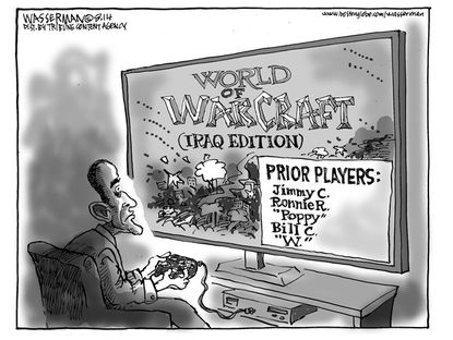 Obama cartoon Iraq War